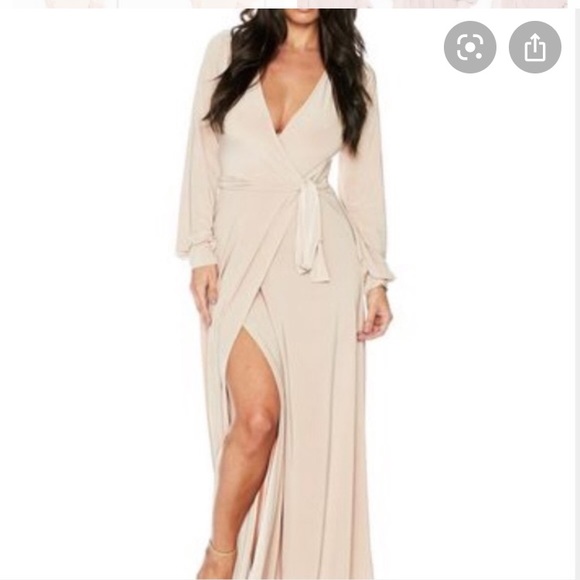 Naked Wardrobe Nude maxi dress. - Picture 2 of 8